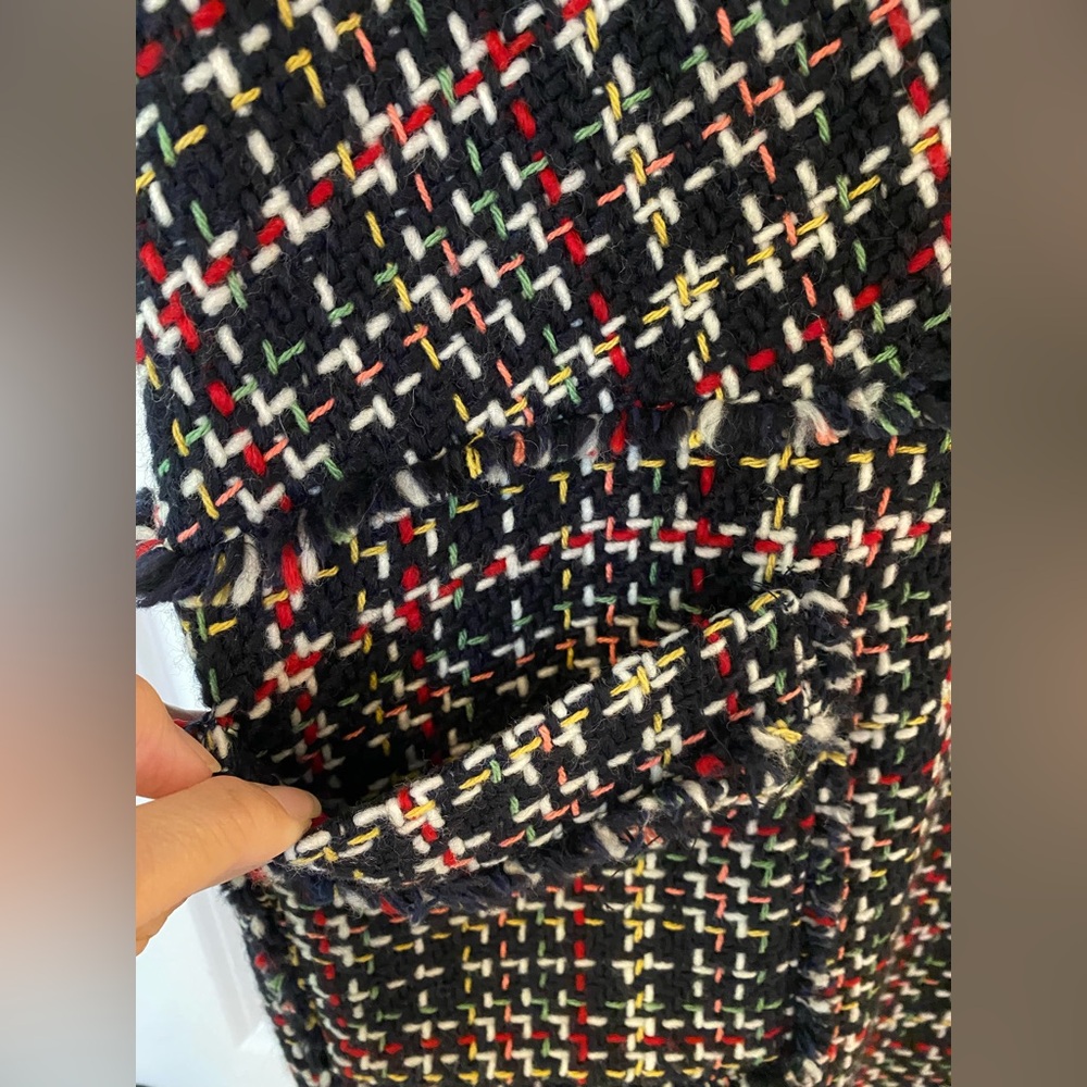 PEARL by Lela Rose Multicolor Tweed Sleeveless Tunic dress- S - Picture 6 of 14